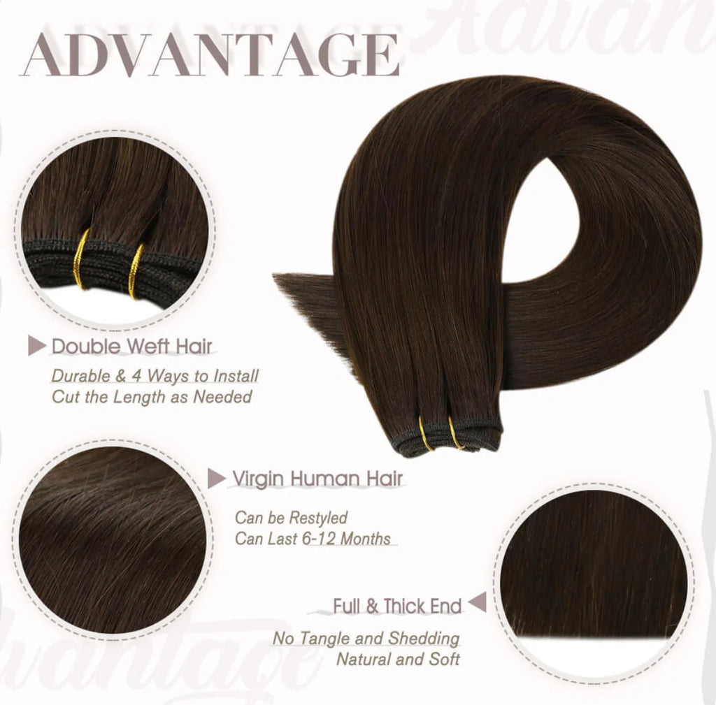 Premium Remy Weft - Dark Brown